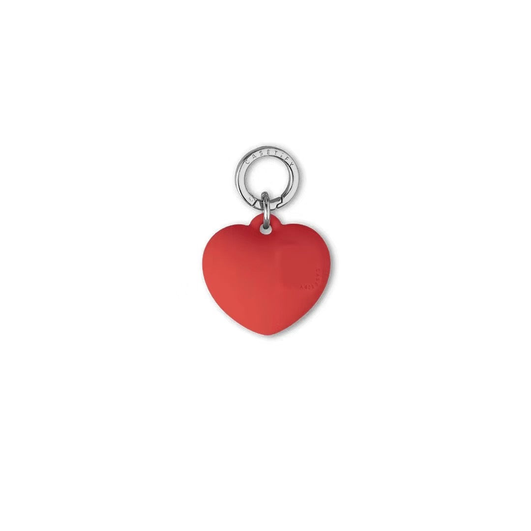 Red Silicone Heart Phone Charm | 3D Cute Case Pendant
