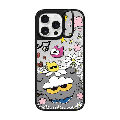 Takashi Murakami Monster Mirror Case with Flip Lens Stand for iPhone 17 16 Pro Max