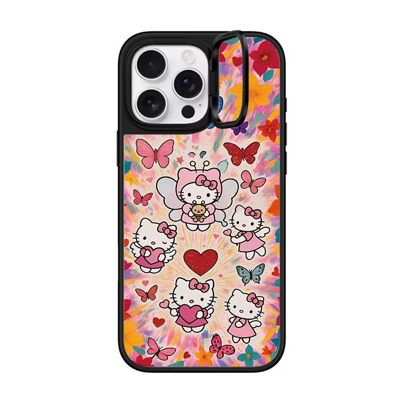 Sanrio Hello Kitty Butterfly Mirror Case with Flip Lens Stand for iPhone 17 16 Pro Max