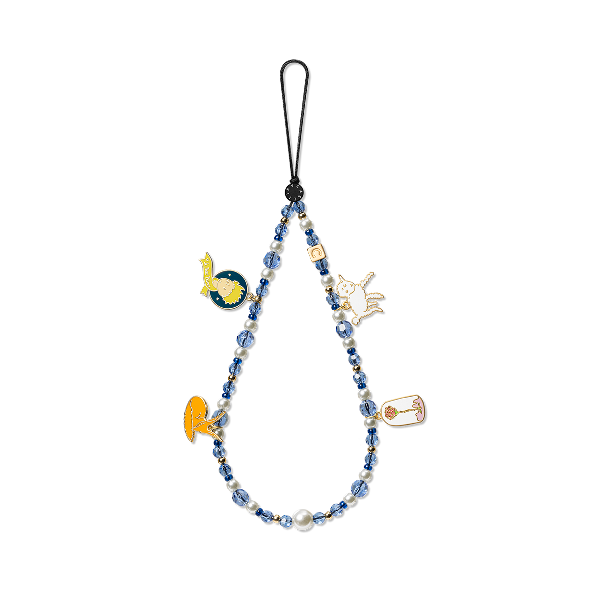 The Little Prince Phone Charm | Blue Pearl Beaded Strap