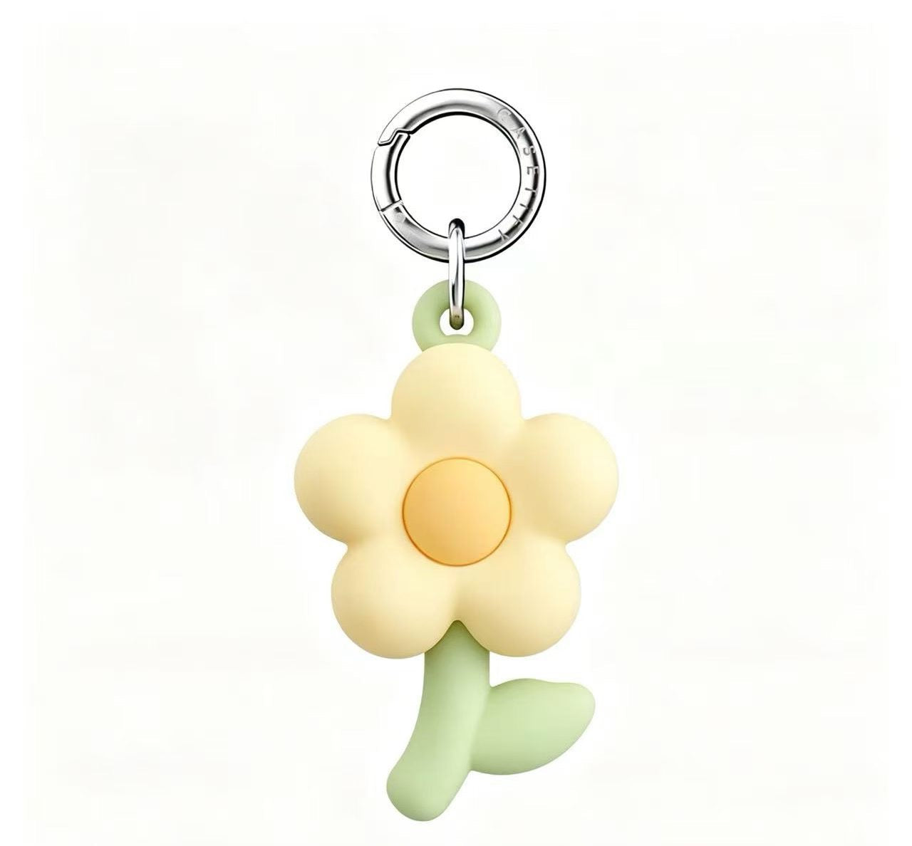 Yellow Silicone Flower Phone Charm | 3D Cute Case Pendant