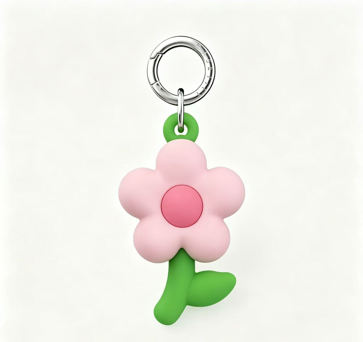 Pink Silicone Flower Phone Charm | 3D Cute Case Pendant