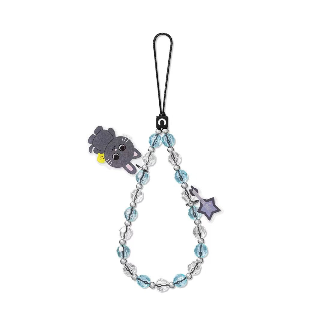 Phone Charm | Blue Crystal Beaded Case Strap