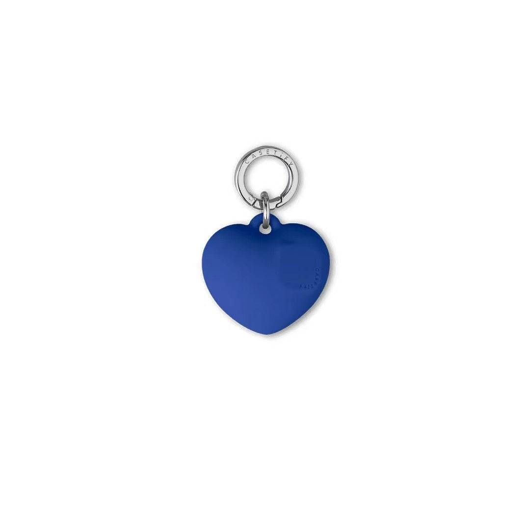 Blue Silicone Heart Phone Charm | 3D Cute Case Pendant