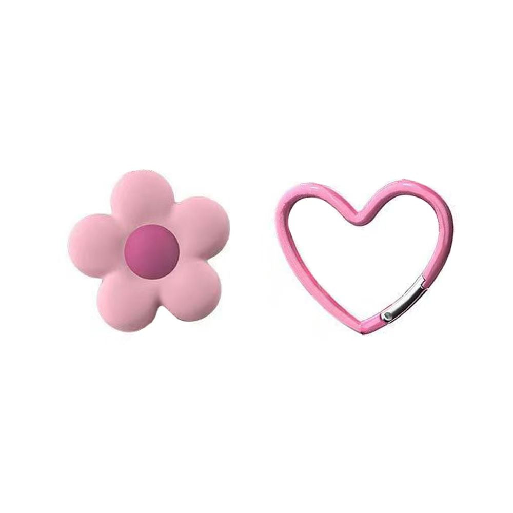 Pink Silicone Flower Phone Charm | 3D Cute Case Pendant