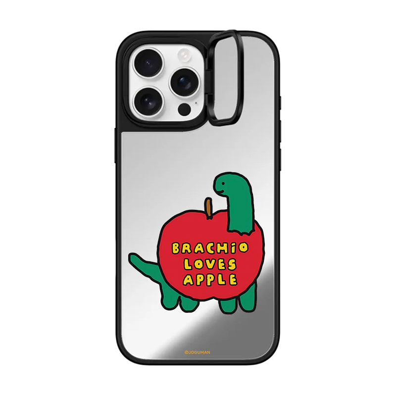 JOGUMAN Brachio Apple Mirror Case with Flip Lens Stand for iPhone 17 16 Pro Max