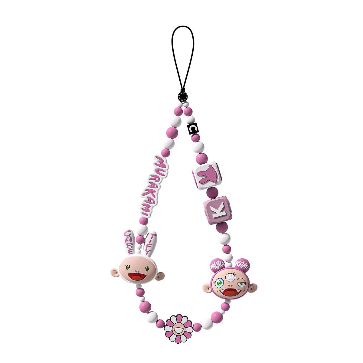 Takashi Murakami Flower Phone Charm | Pink Silicone Strap