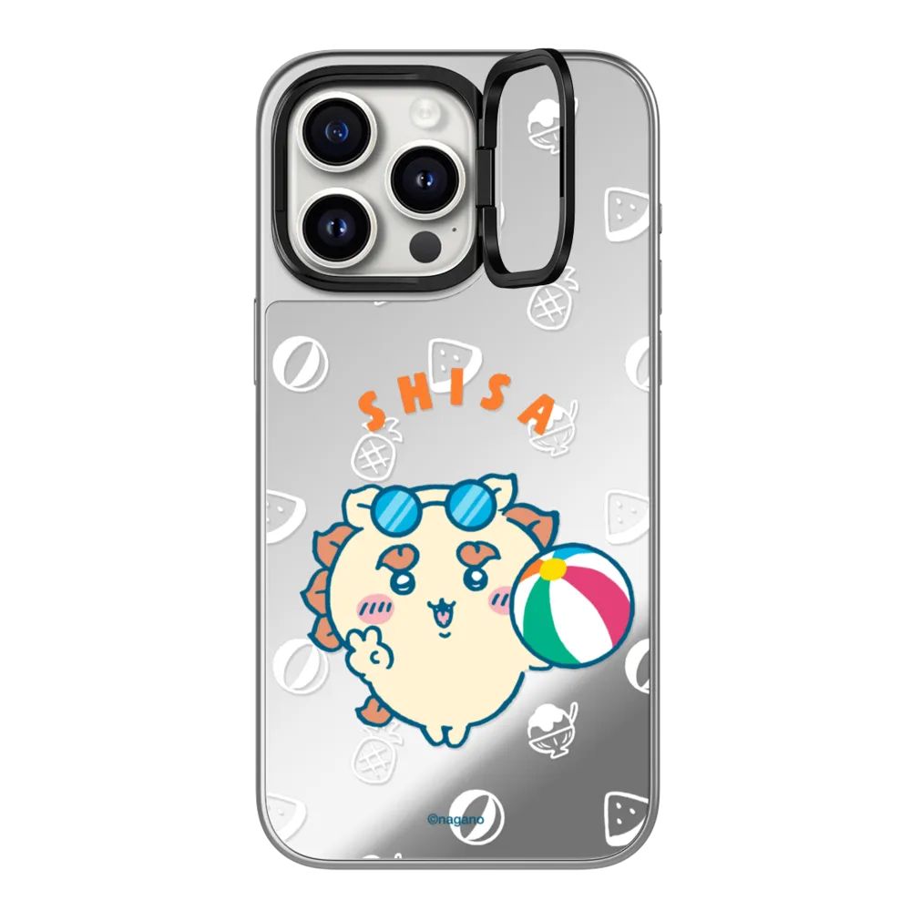 Chiikawa Summer Fun Mirror Case with Flip Lens Stand for iPhone 17 16 Pro Max