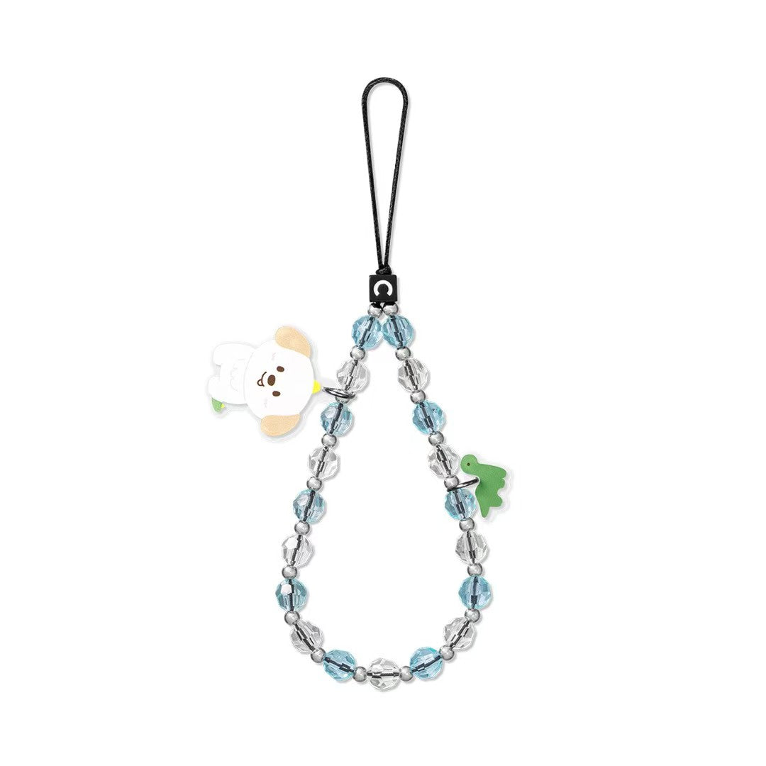 Phone Charm | Blue Crystal Beaded Case Strap