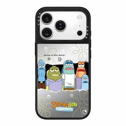 SpongeBob Bikini Bottom Citizens Mirror Case with Flip Lens Stand for iPhone 17 16 Pro Max