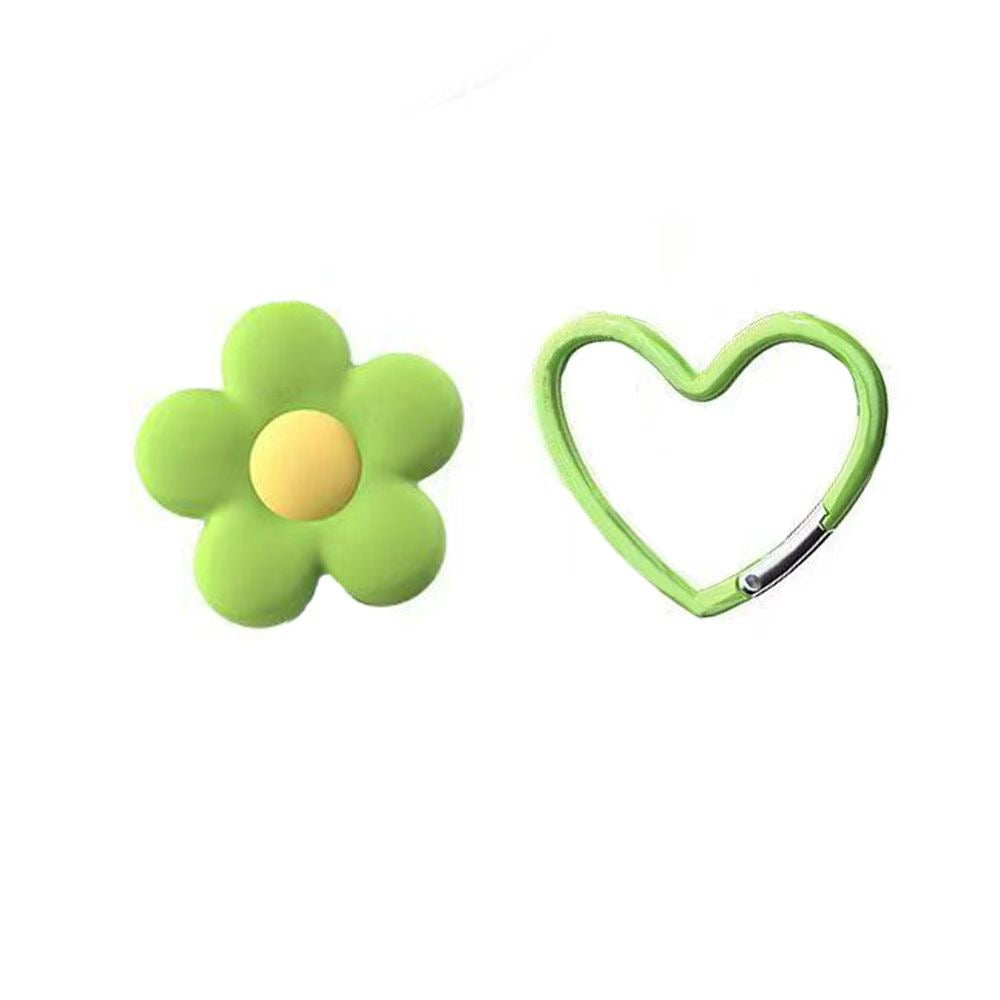 Green Silicone Flower Phone Charm | 3D Cute Case Pendant