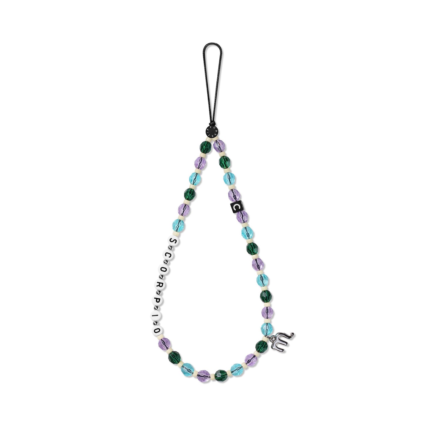 Vermeer Art Museum Phone Charm | Clear Blue Beaded Strap