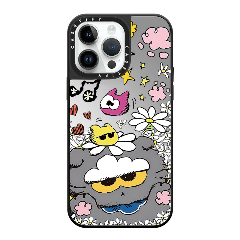 Takashi Murakami Monster Mirror Case with Flip Lens Stand for iPhone 17 16 Pro Max