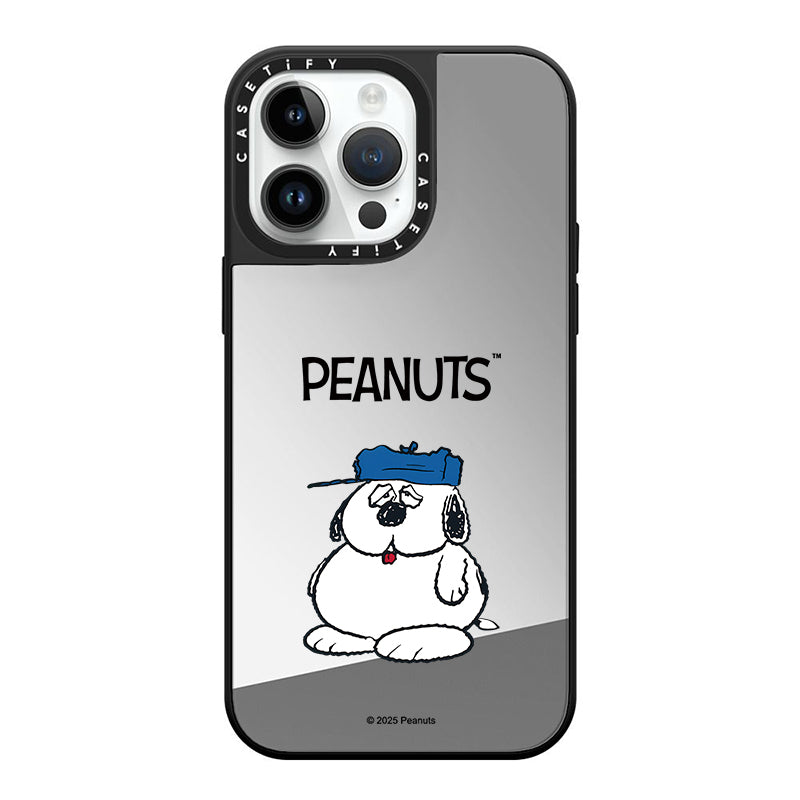 For iPhone 17 16 Pro Max Case Mirror MagSafe Flip Lens Camera Stand PEANUTS Snoopy Olaf Cute Shockproof Cover