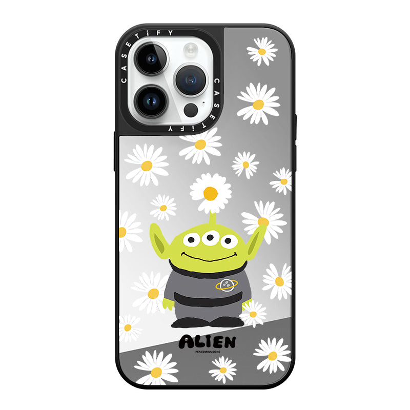 Disney Toy Story Alien Daisy Mirror Case with Flip Lens Stand for iPhone 17 16 Pro Max