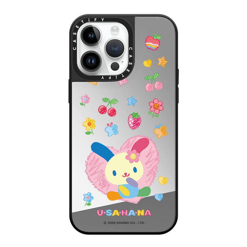 Sanrio Usahana Mirror Case with Flip Lens Stand for iPhone 17 16 Pro Max