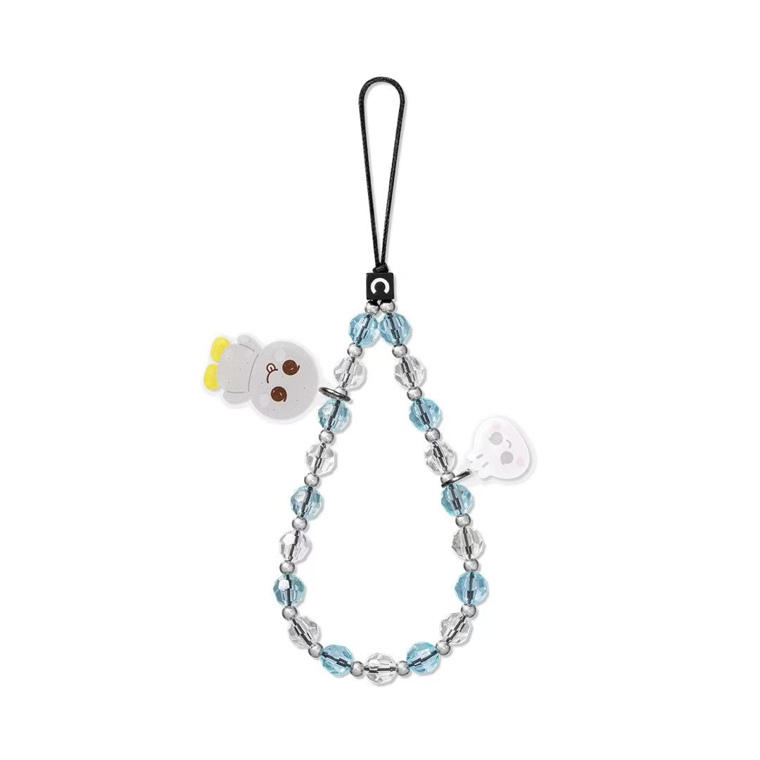 Phone Charm | Blue Crystal Beaded Case Strap