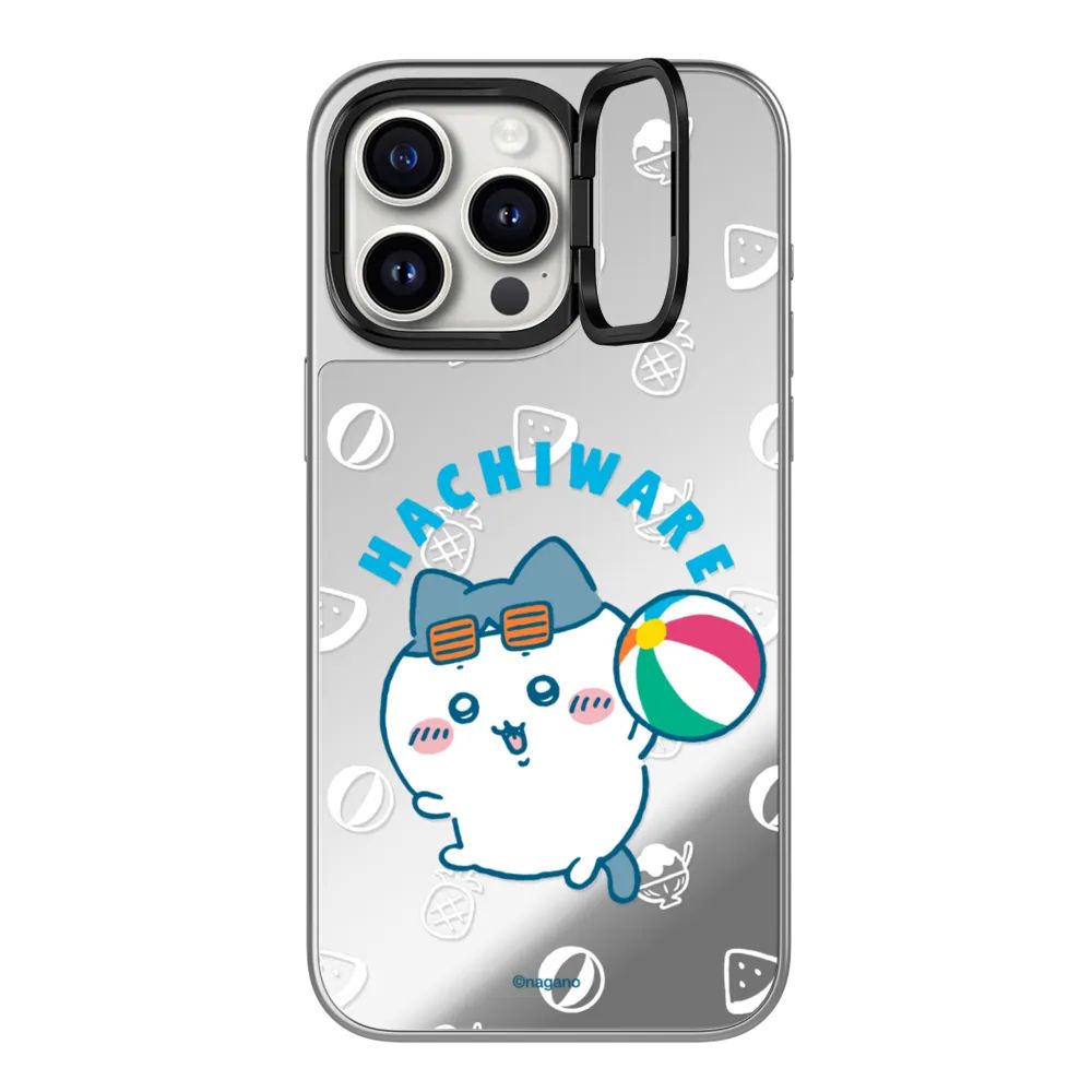 Chiikawa Summer Fun Mirror Case with Flip Lens Stand for iPhone 17 16 Pro Max