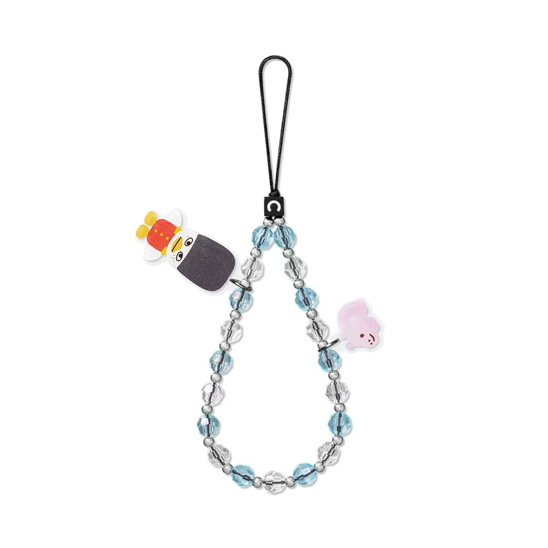 Phone Charm | Blue Crystal Beaded Case Strap